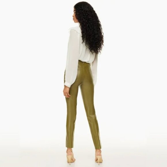Wilfred Olive Green High-Waisted Pants - Picture 3 of 11